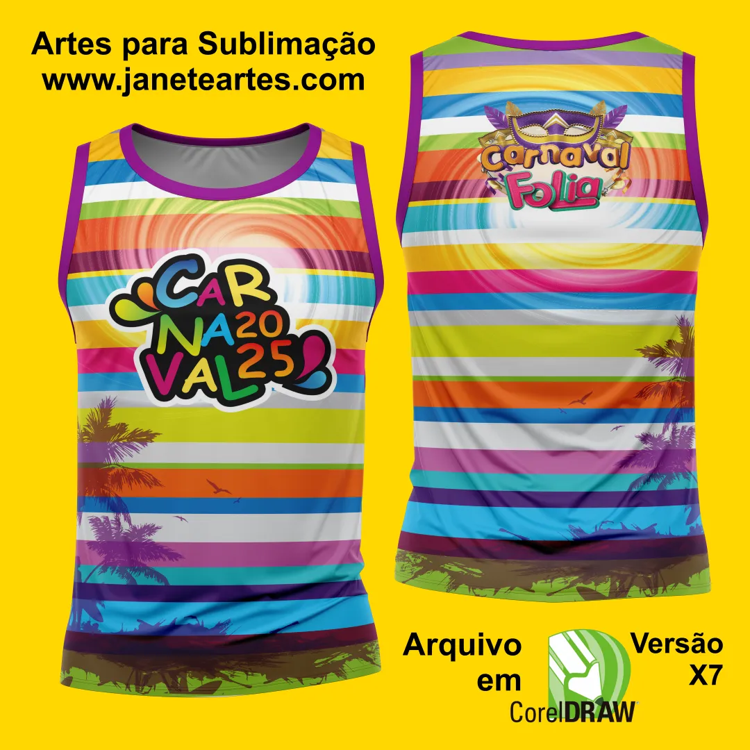 Arte Estampa Camisa Abadá de Carnaval 2025