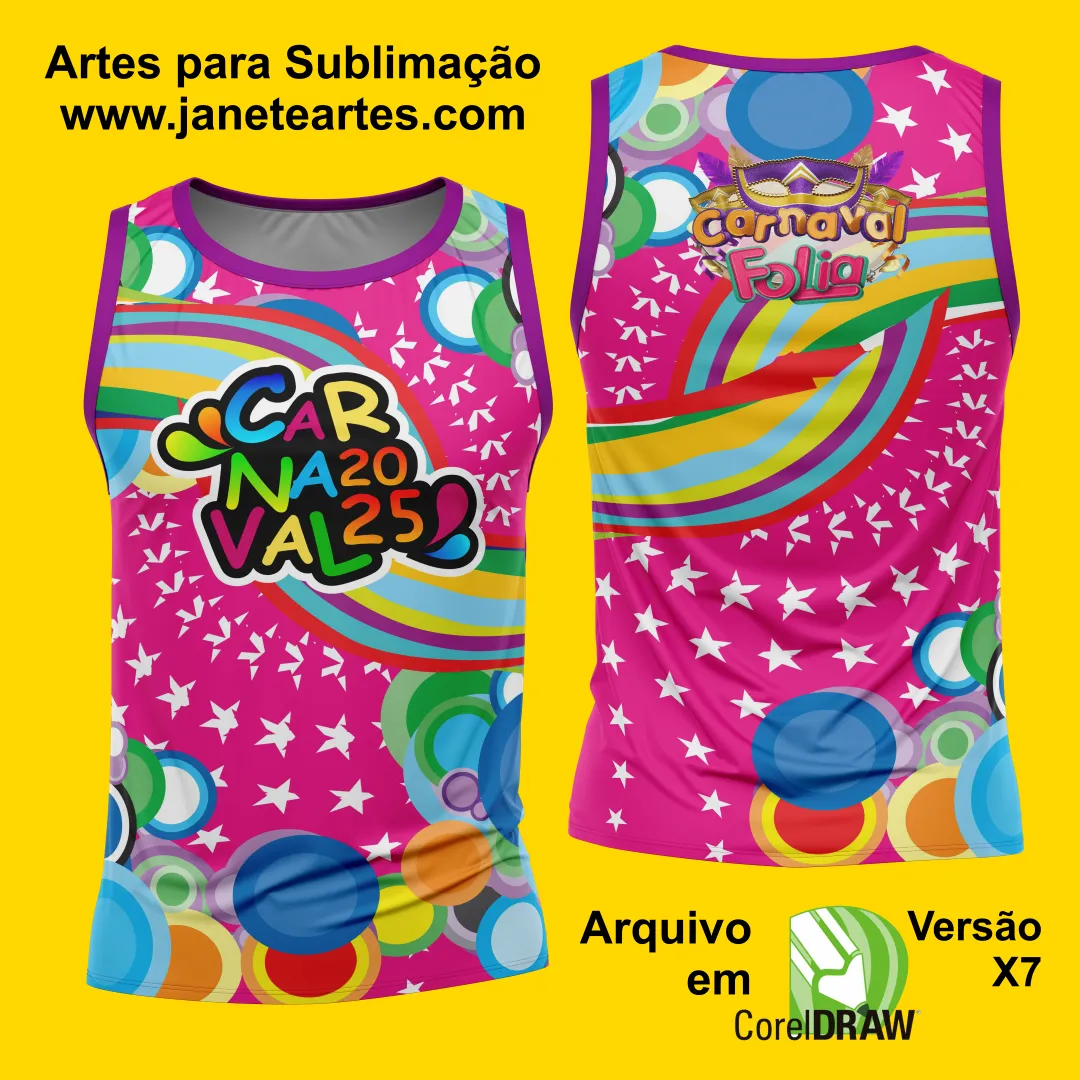 Arte Estampa Camisa Abadá de Carnaval 2025