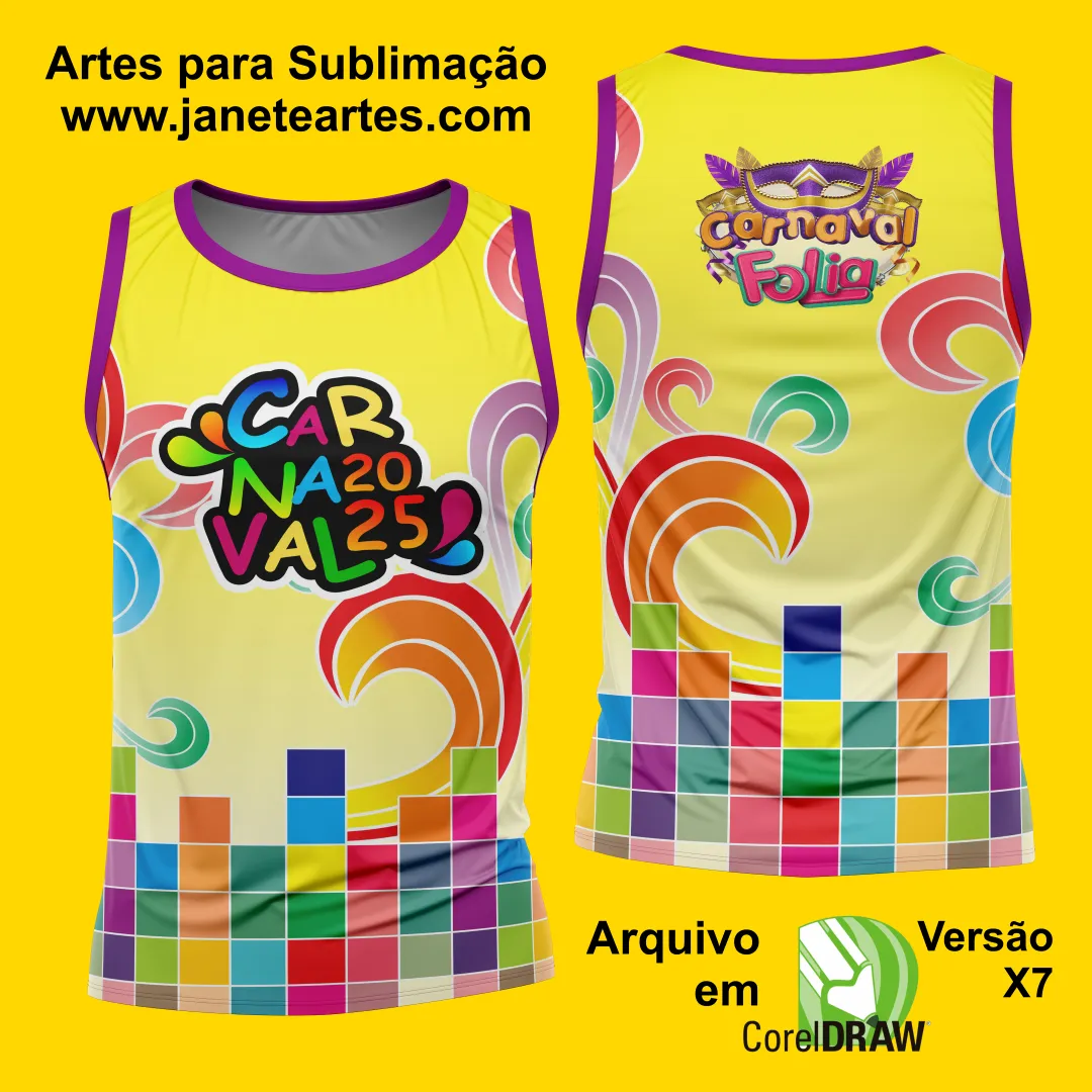 Arte Estampa Camisa Abadá de Carnaval 2025