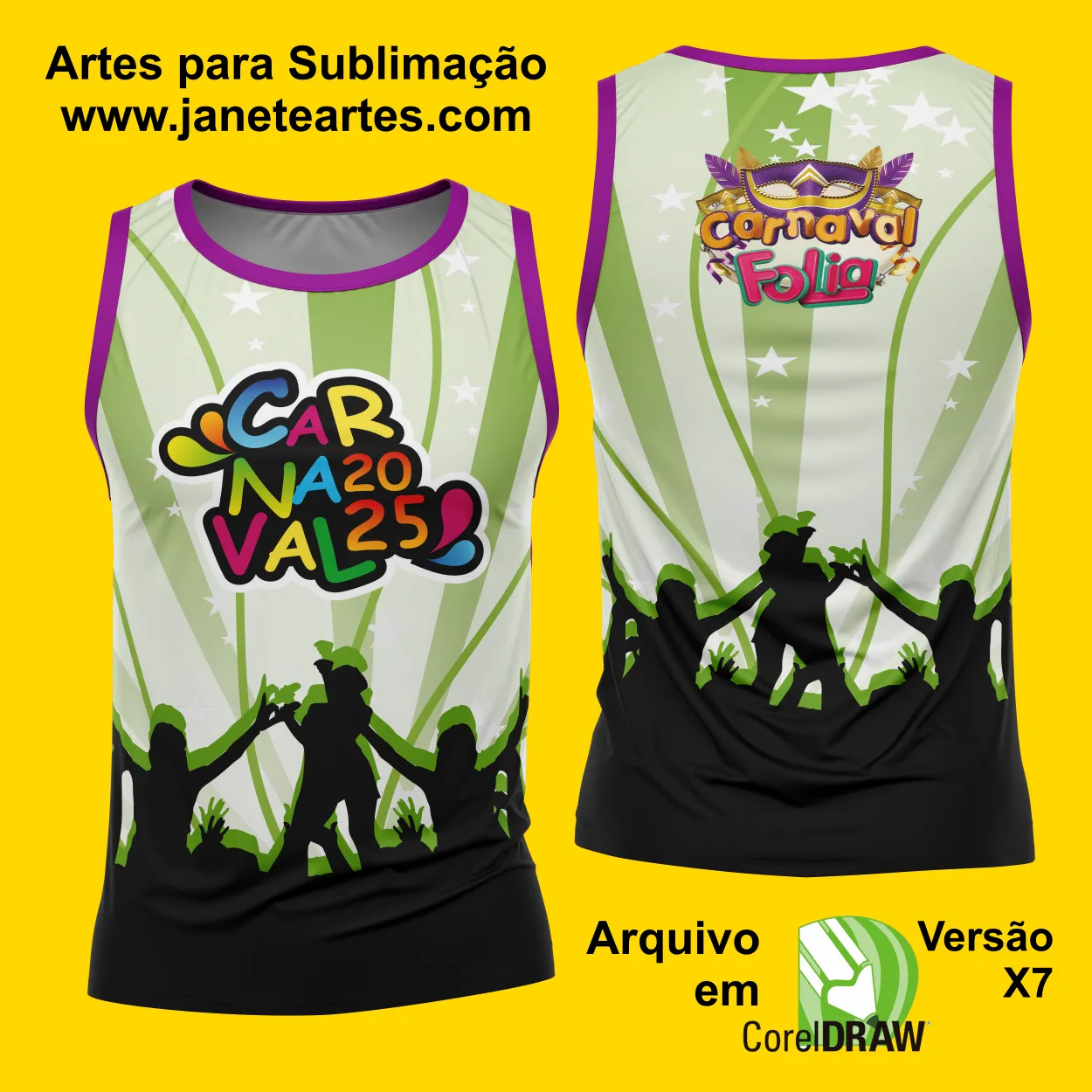 Arte Estampa Camisa Abadá de Carnaval 2025 - Modelo 26