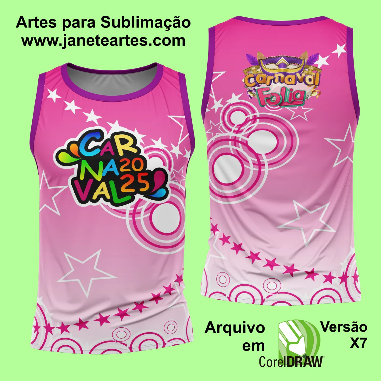 Arte Estampa Camisa Abadá de Carnaval 2025 - Modelo 23