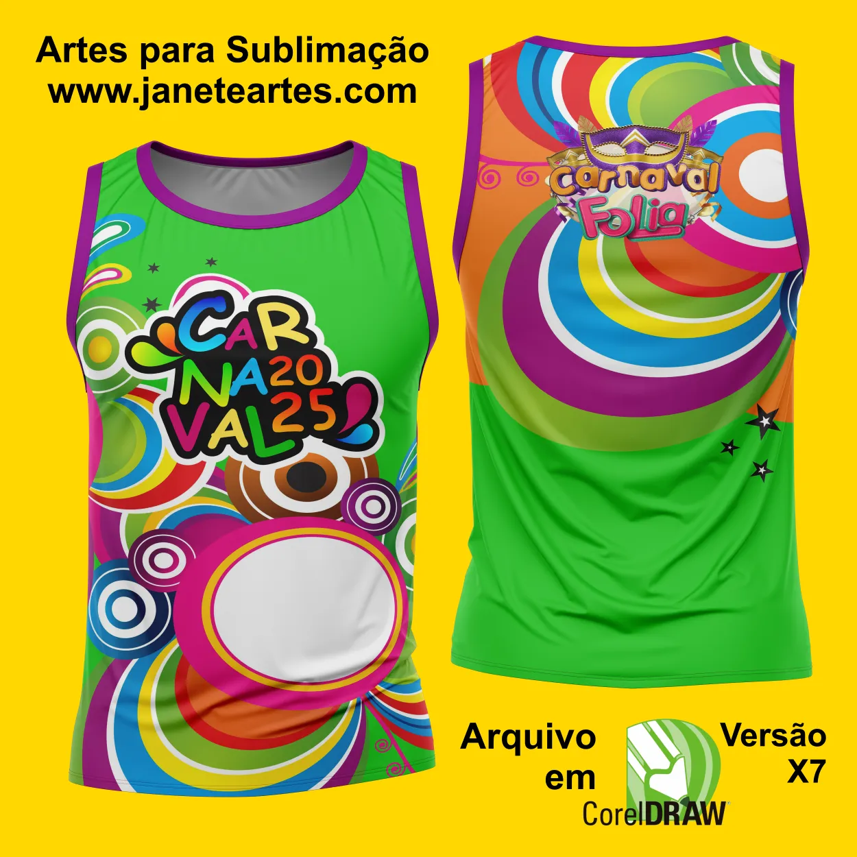 Arte Estampa Camisa Abadá de Carnaval 2025 - Modelo 23