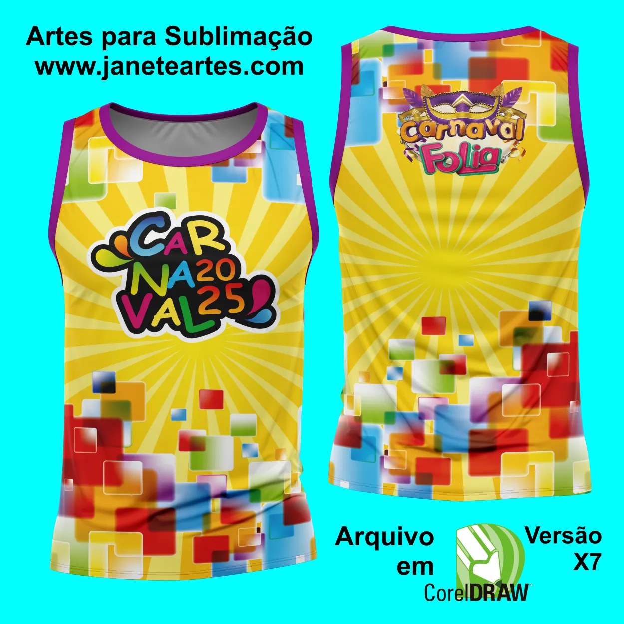 Arte Estampa Camisa Abadá de Carnaval 2025 - Modelo 23