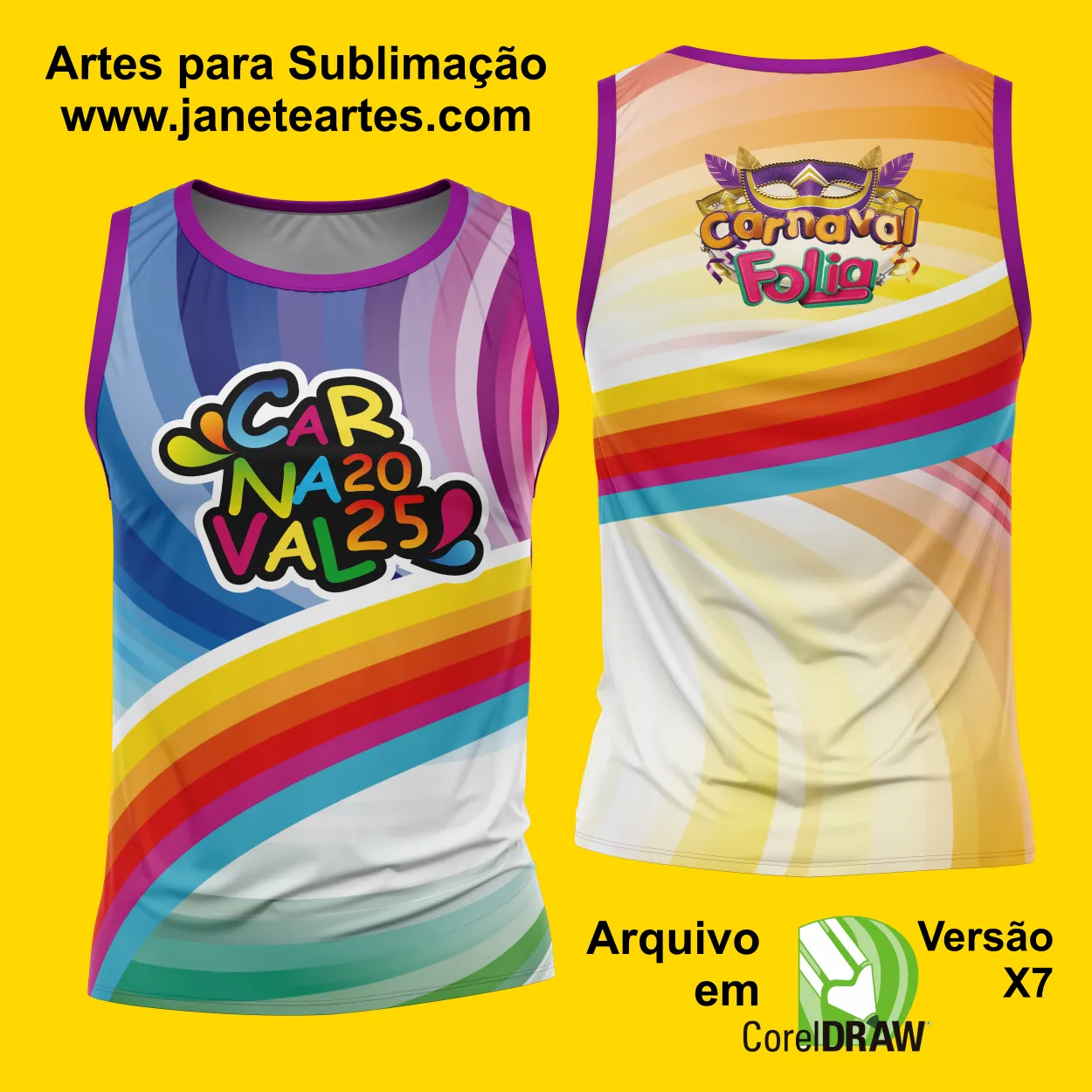 Arte Estampa Camisa Abadá de Carnaval 2025 - Modelo 23