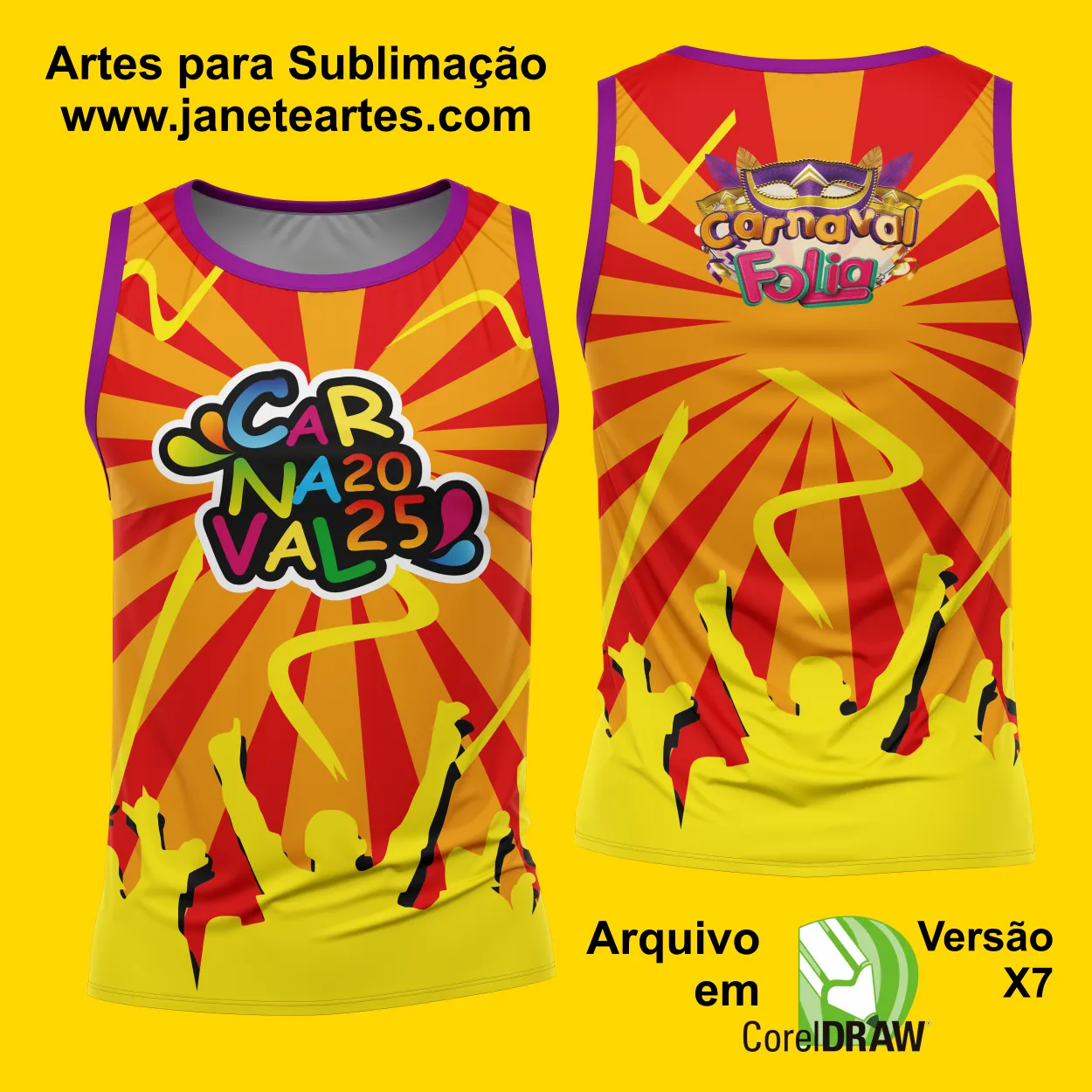 Arte Estampa Camisa Abadá de Carnaval 2025 - Modelo 23