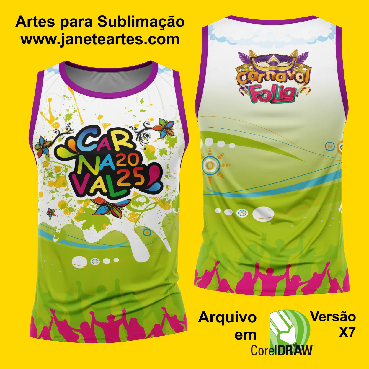 Arte Estampa Camisa Abadá de Carnaval 2025 - Modelo 23