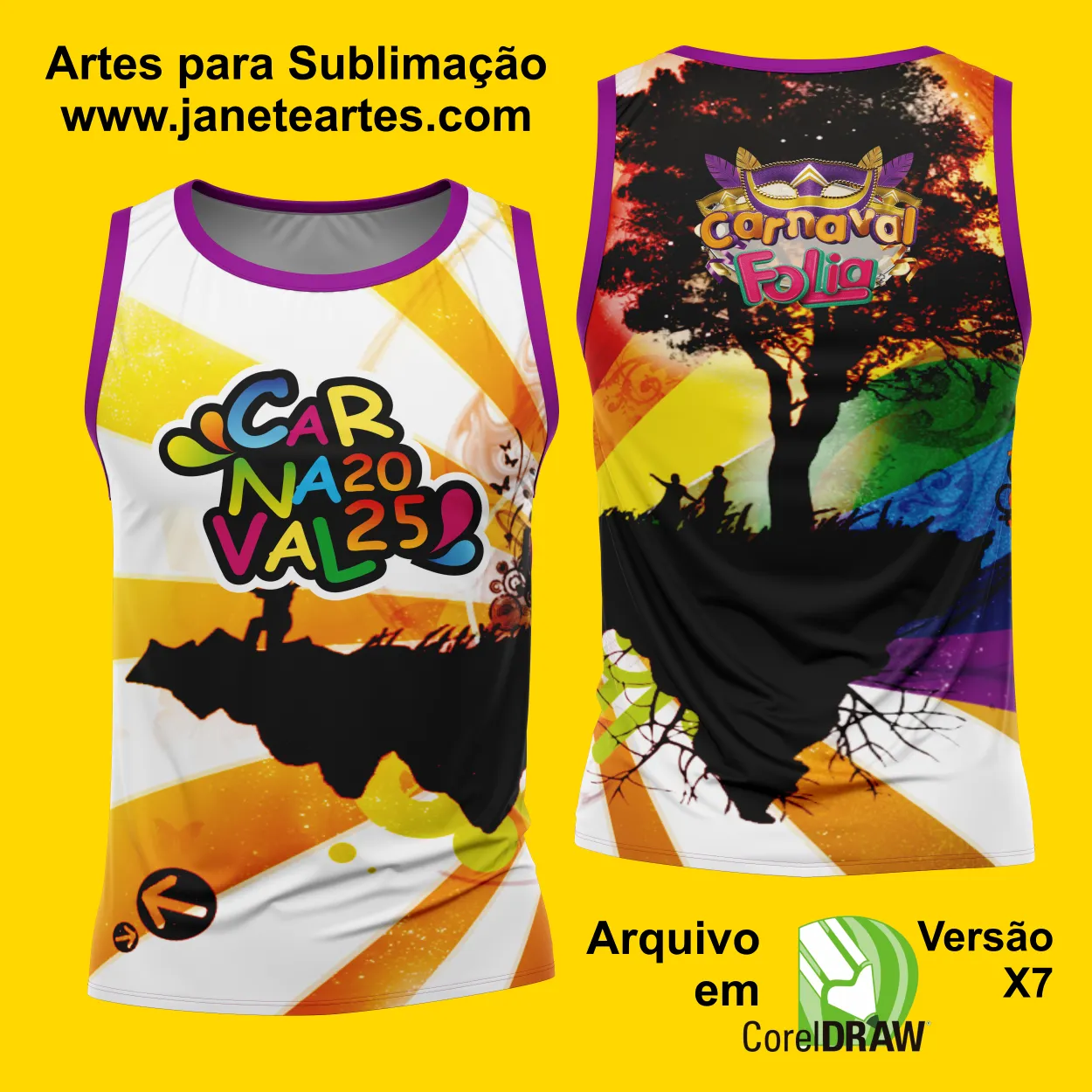 Arte Estampa Camisa Abadá de Carnaval 2025 - Modelo 23