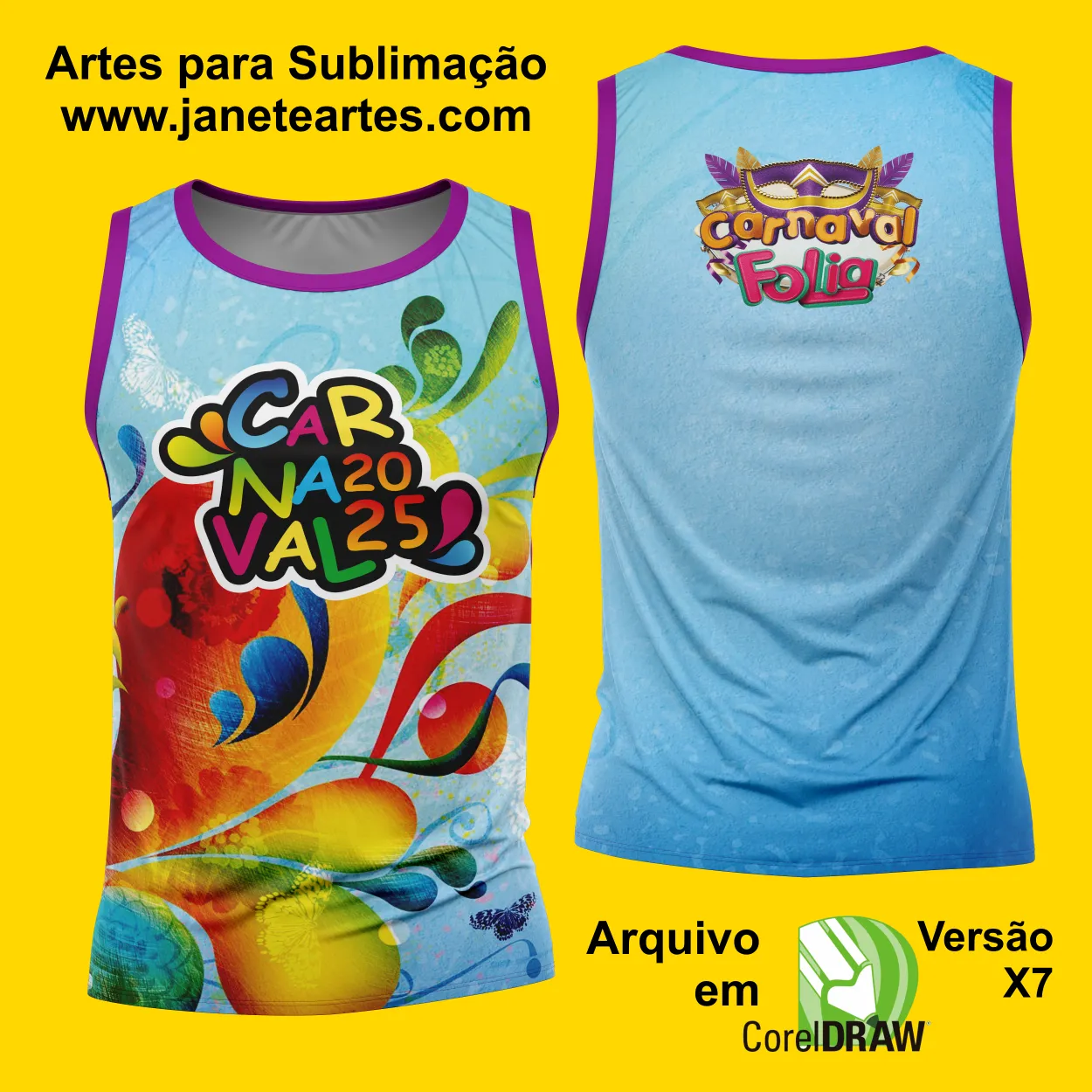 Arte Estampa Camisa Abadá de Carnaval 2025 - Modelo 23