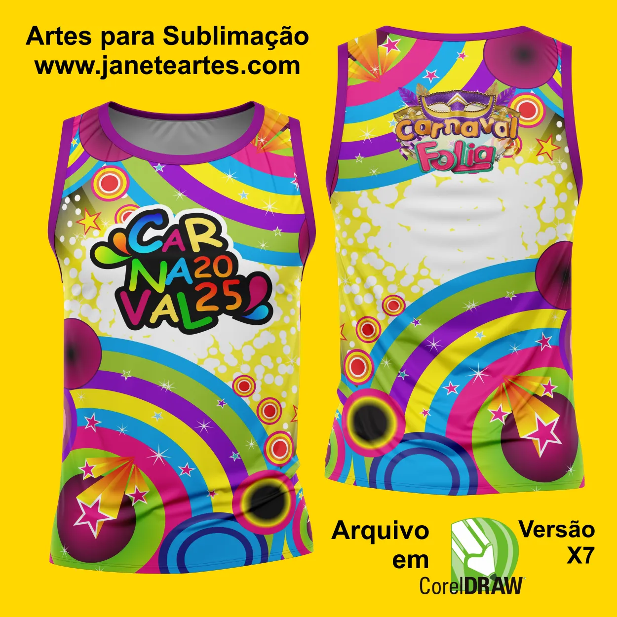 Arte Estampa Camisa Abadá de Carnaval 2025 - Modelo 23