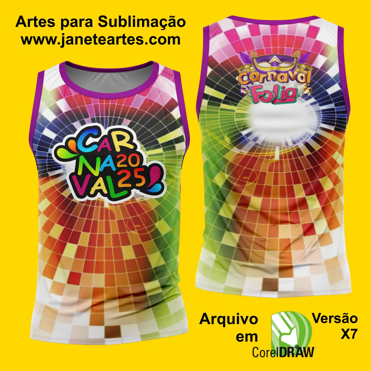 Arte Estampa Camisa Abadá de Carnaval 2025 - Modelo 23