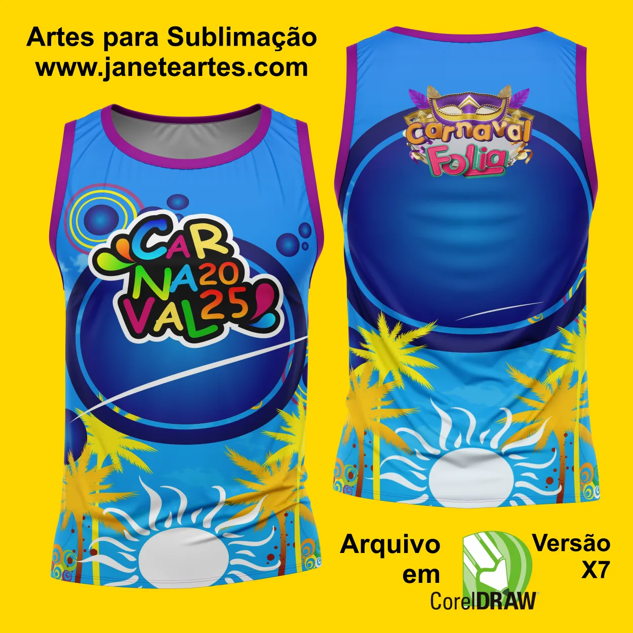 Arte Estampa Camisa Abadá de Carnaval 2025 - Modelo 23