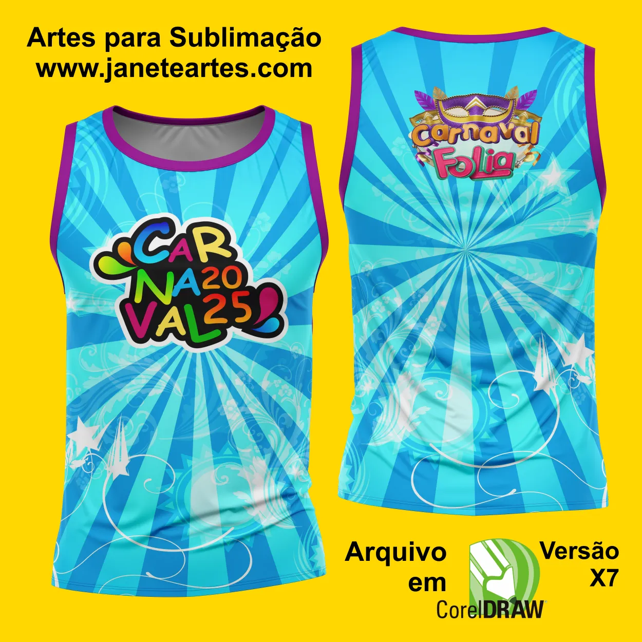 Arte Estampa Camisa Abadá de Carnaval 2025 - Modelo 23