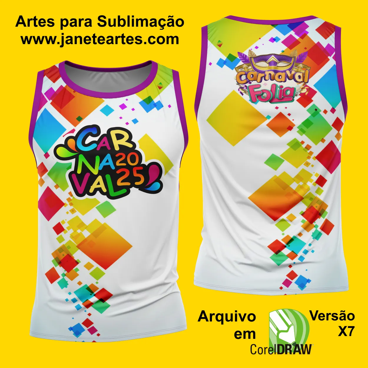 Arte Estampa Camisa Abadá de Carnaval 2025 - Modelo 23