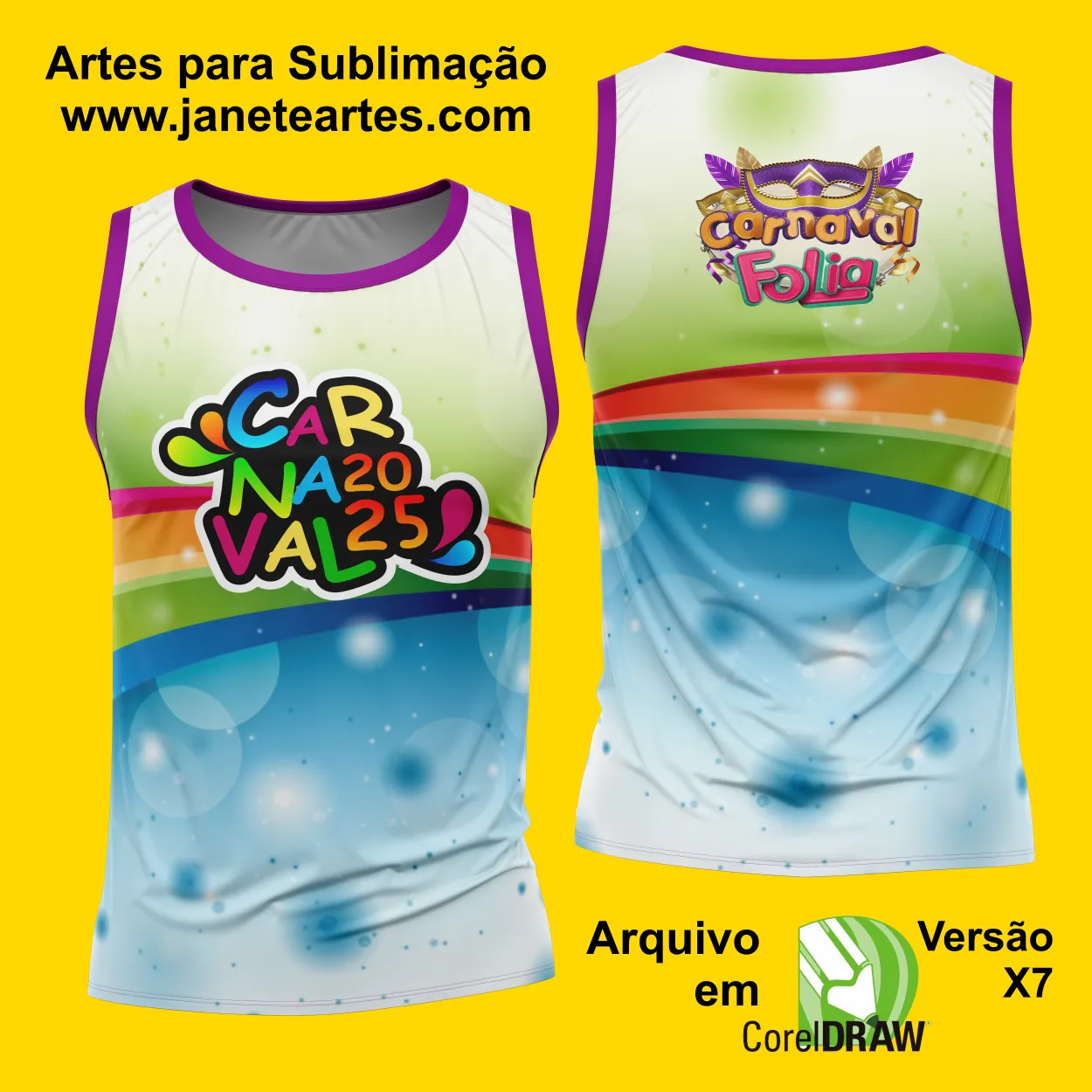 Arte Estampa Camisa Abadá de Carnaval 2025 - Modelo 23