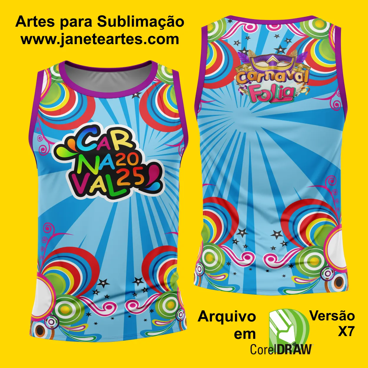 Arte Estampa Camisa Abadá de Carnaval 2025 - Modelo 23