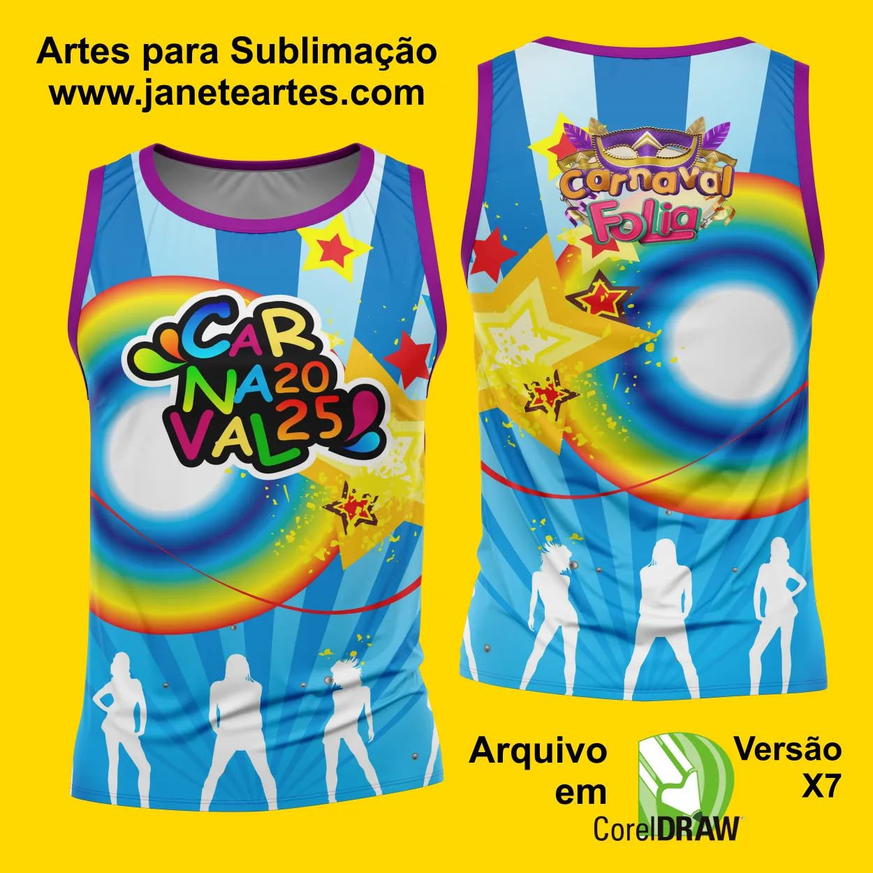 Arte Estampa Camisa Abadá de Carnaval 2025 - Modelo 23