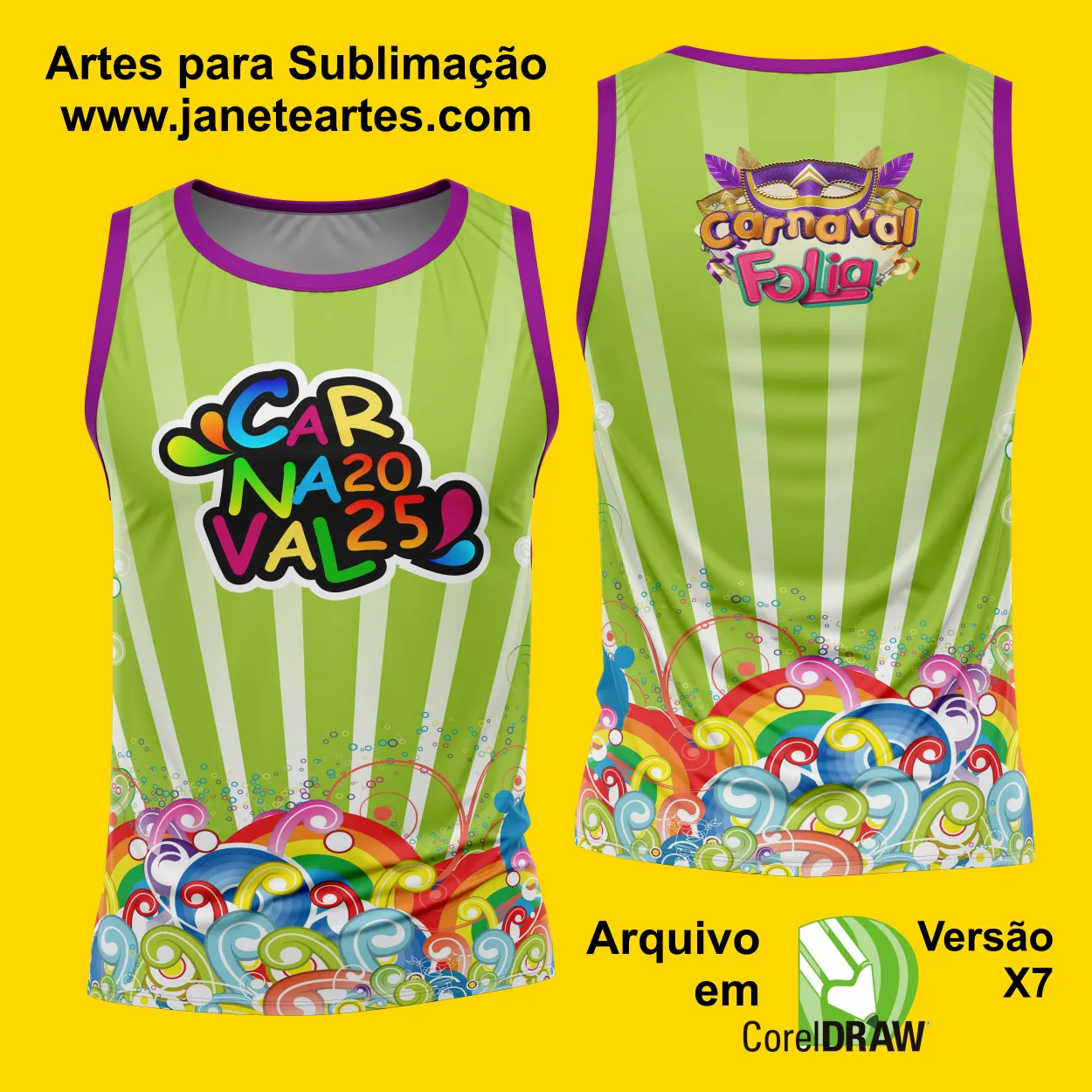 Arte Estampa Camisa Abadá de Carnaval 2025 - Modelo 23