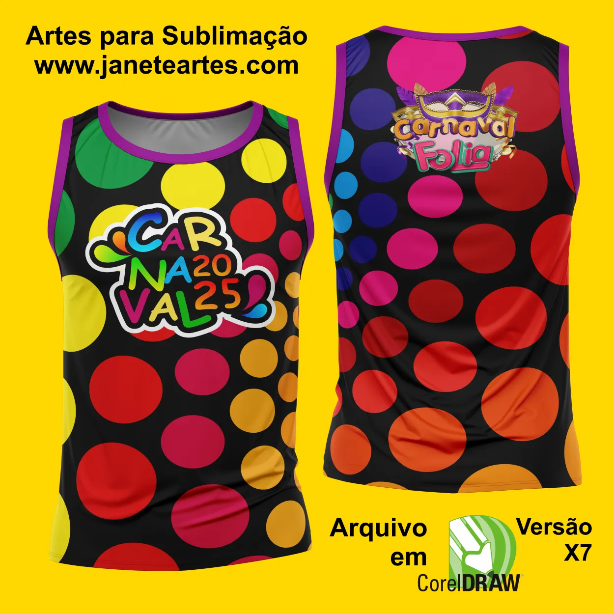 Arte Estampa Camisa Abadá de Carnaval 2025 - Modelo 23