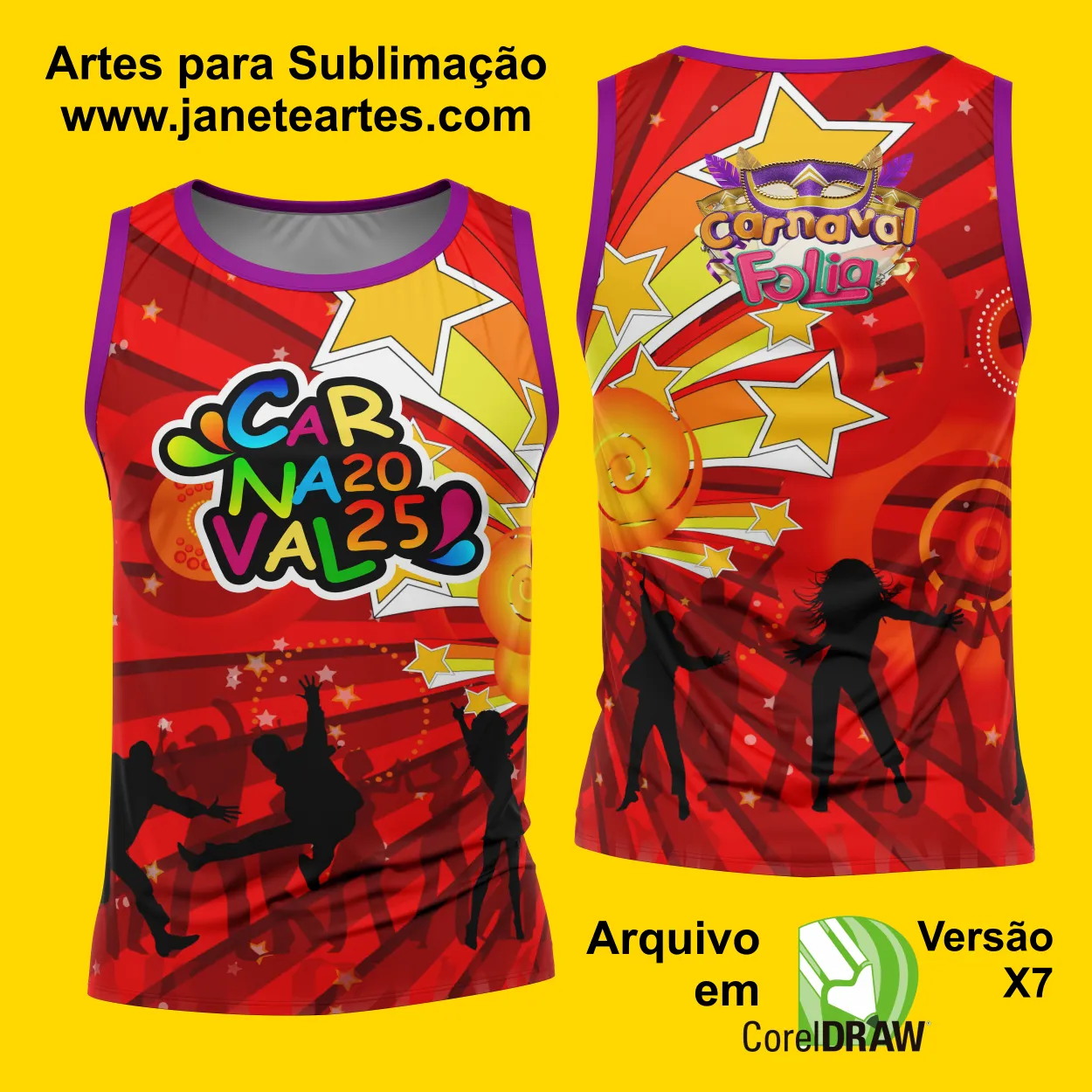 Arte Estampa Camisa Abadá de Carnaval 2025 - Modelo 23