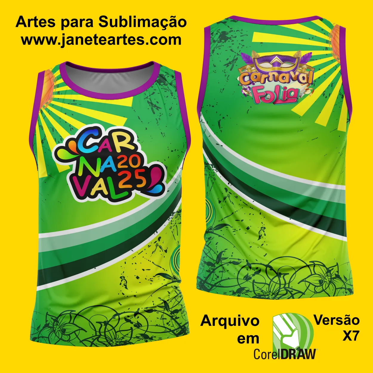 Arte Estampa Camisa Abadá de Carnaval 2025 - Modelo 23