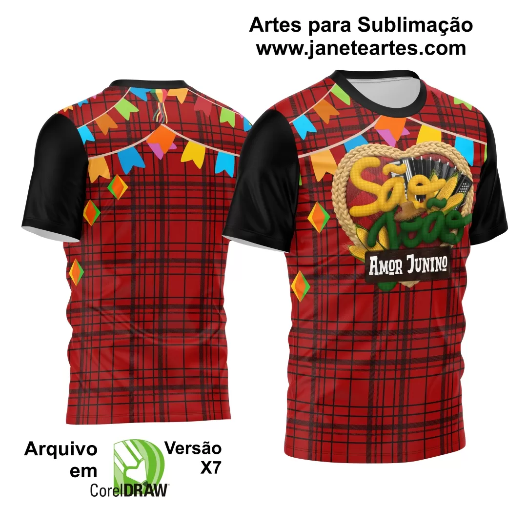 Arte Estampa Camisa Festa Junina Arraiá 2024