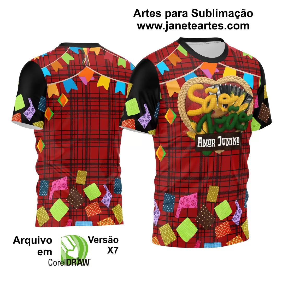 Arte Estampa Camisa Festa Junina Arraiá 2024