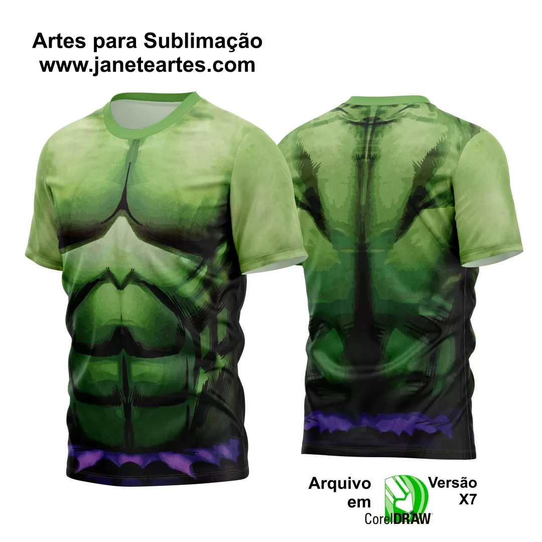 Arte Estampa Camisa Heróis - HULK