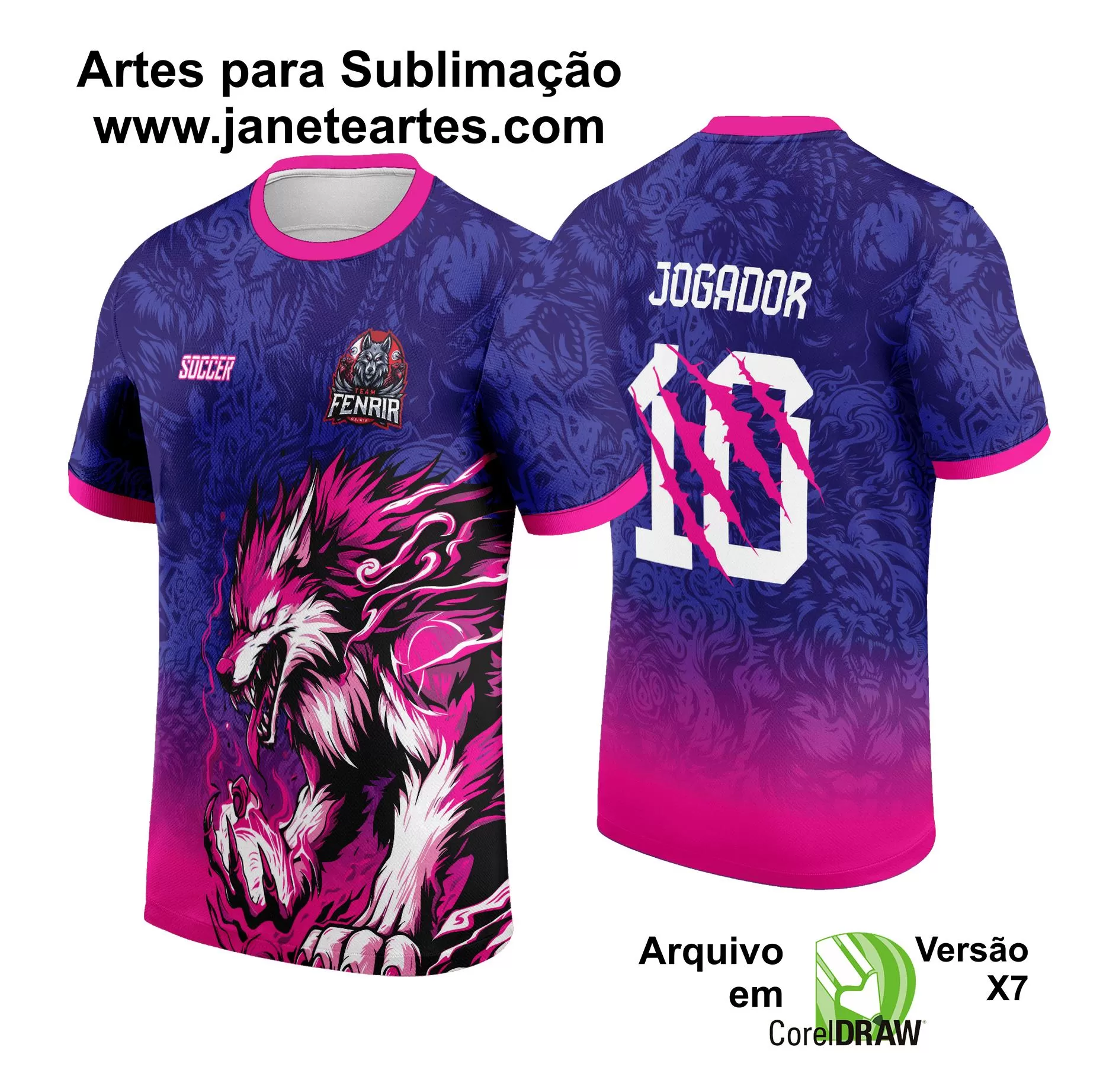 Arte Estampa Camisa INTERCLASSE 2024 - LOBO Feroz