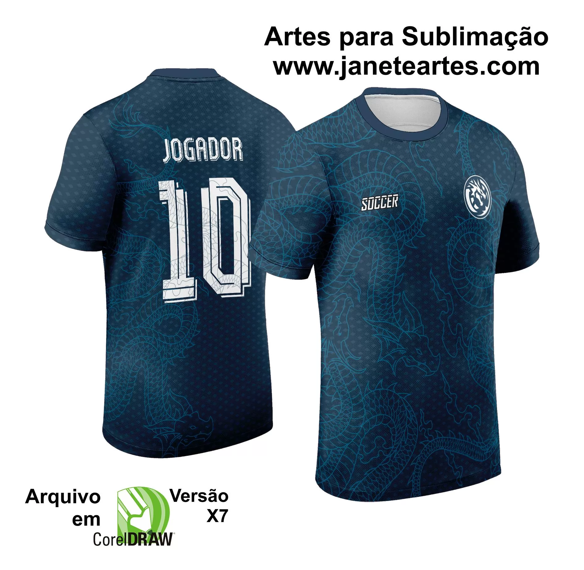 Arte Estampa Camisa Interclasse DRAGÃO 2024 - 2025