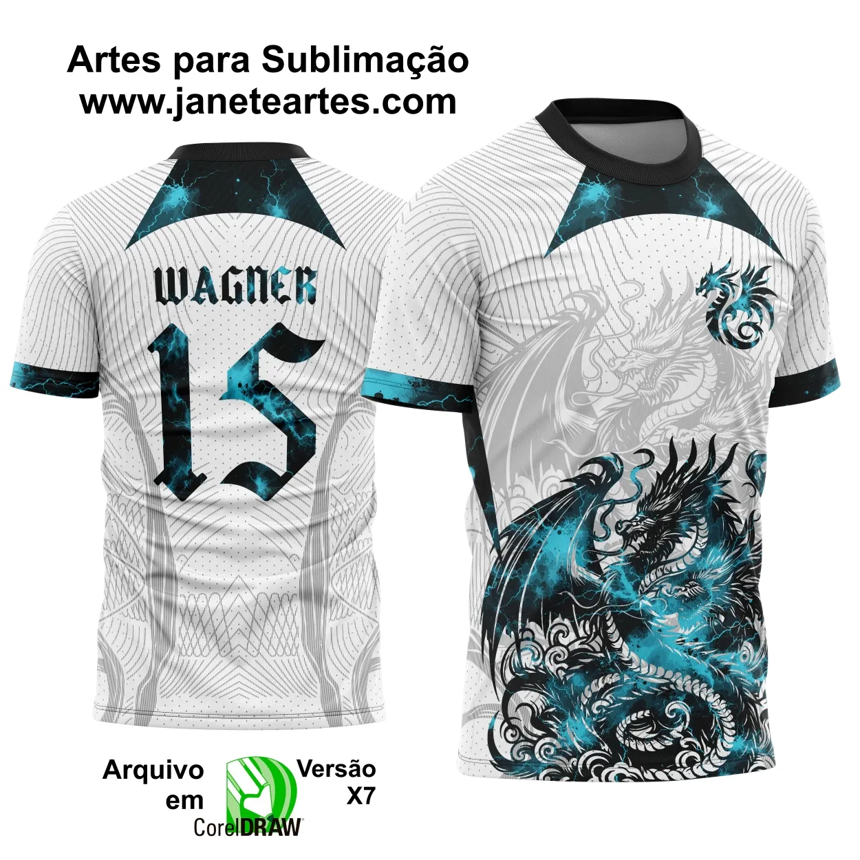 Arte Estampa Camisa Interclasse Dragão Verde