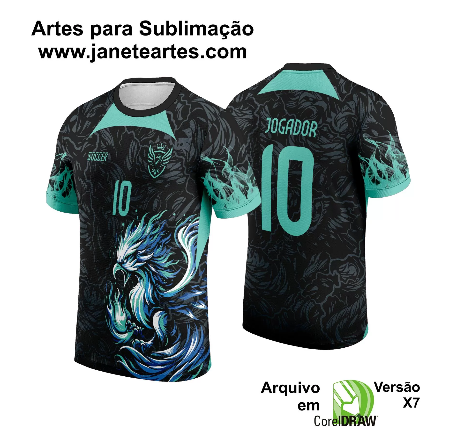 Arte Estampa Camisa Interclasse Fênix Degrade