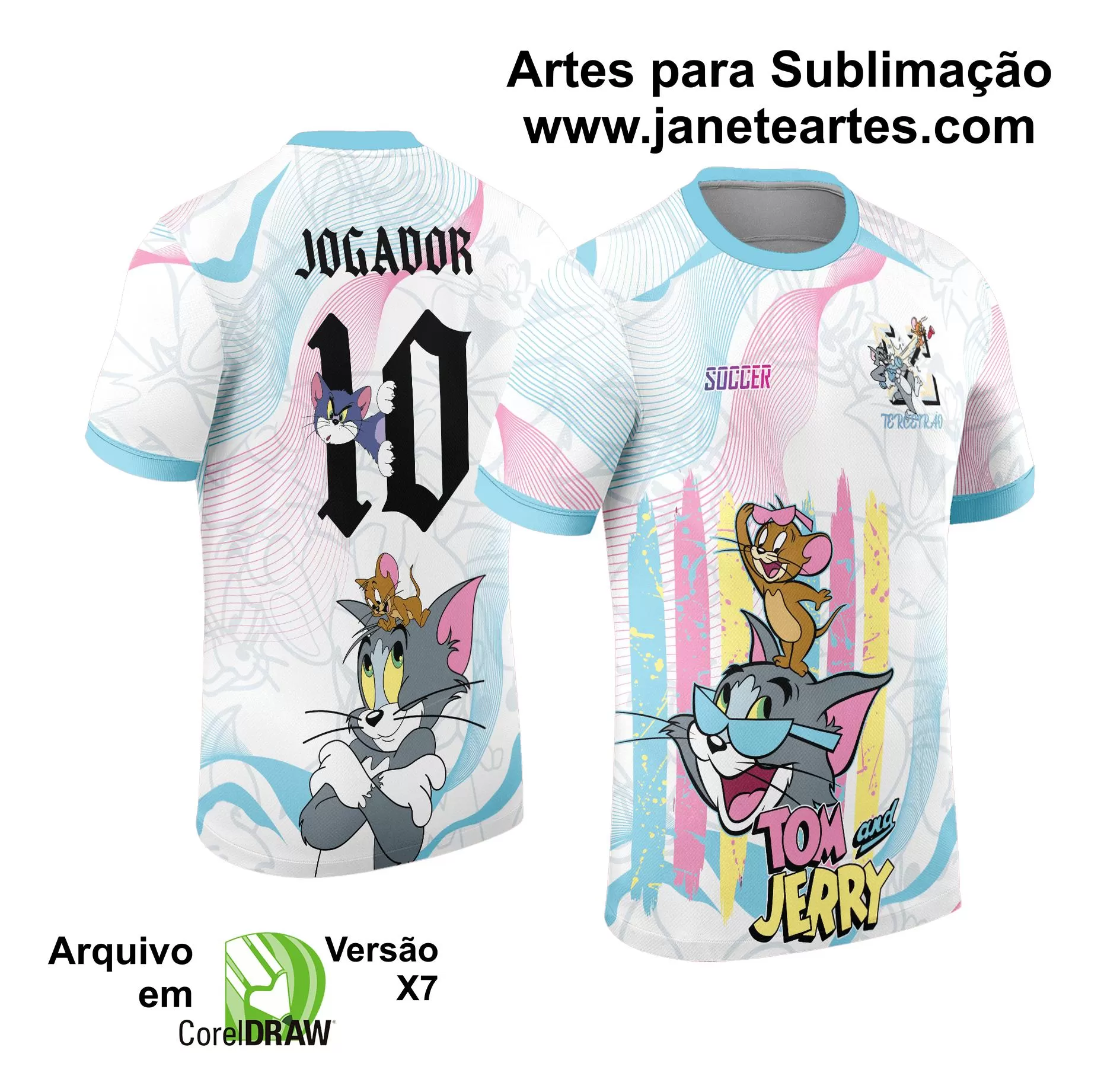 Arte Estampa Camisa Interclasse Tom e Jerry