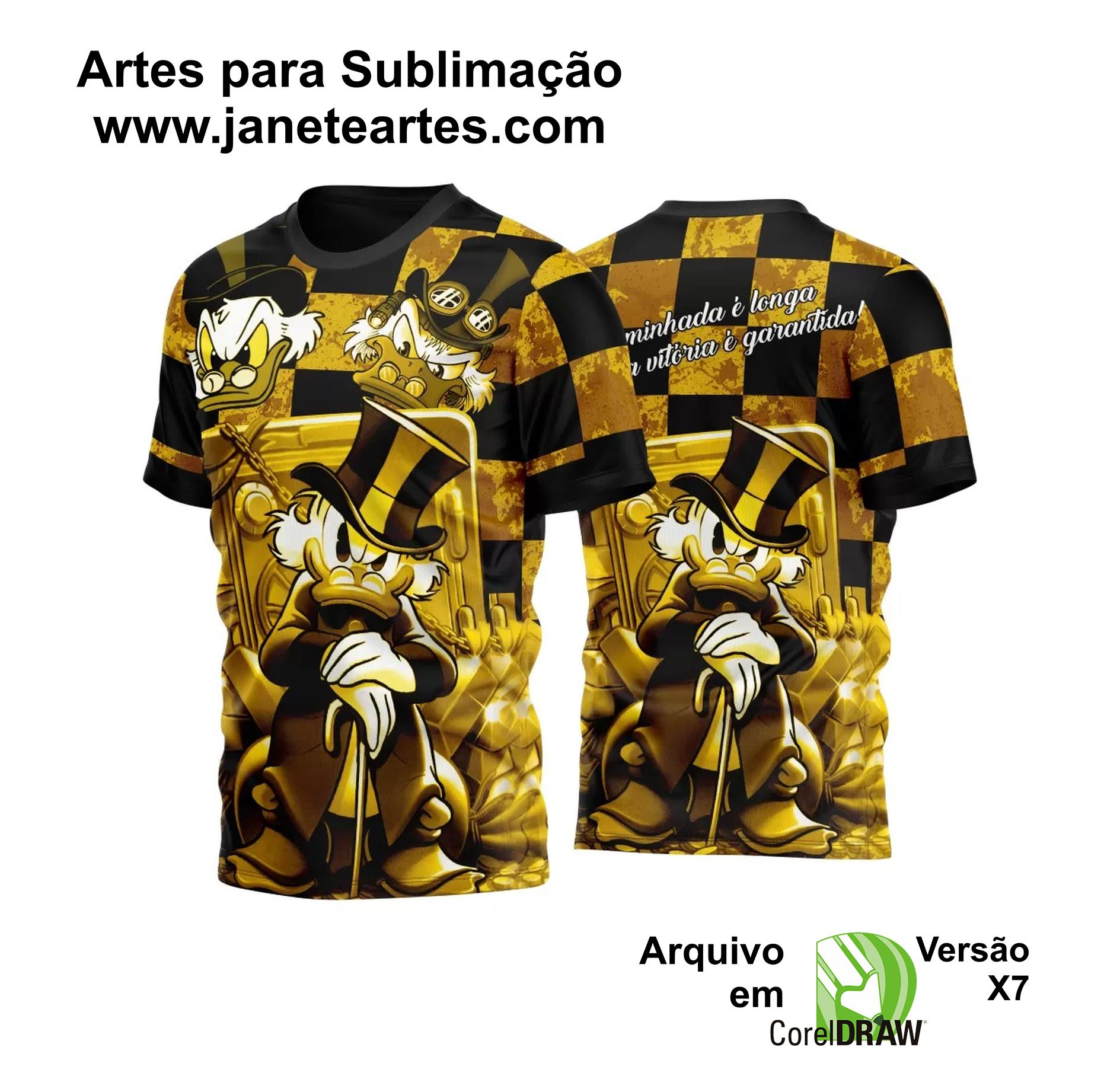 Arte Estampa Camisa Mil Grau Tio Patinhas Gold