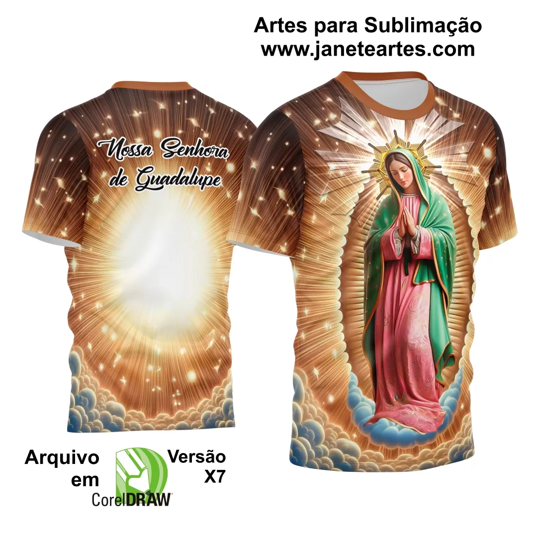 Arte Estampa Camisa Nossa Senhora de Guadalupe 2024