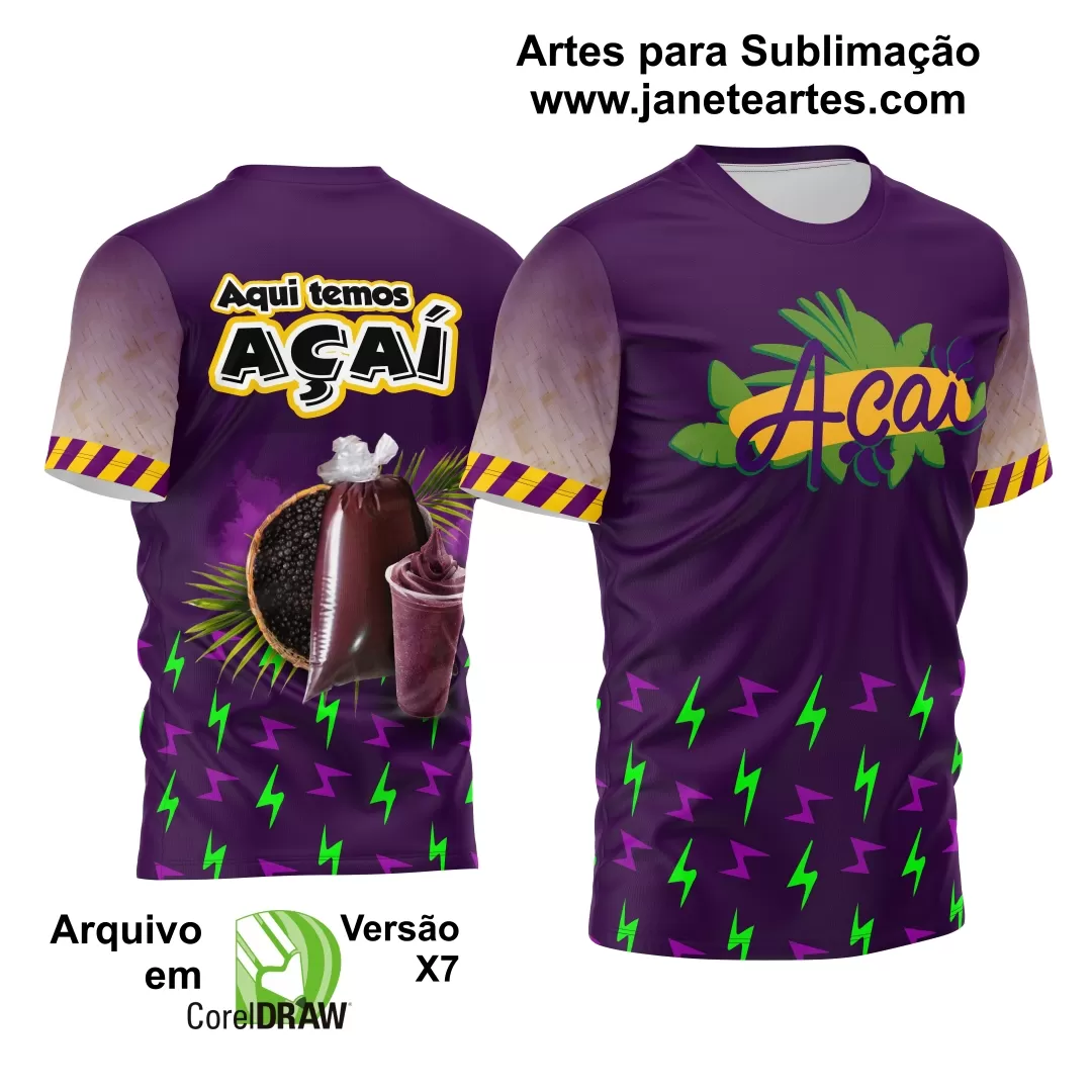 Arte Estampa Camisa Profissão - Açaí