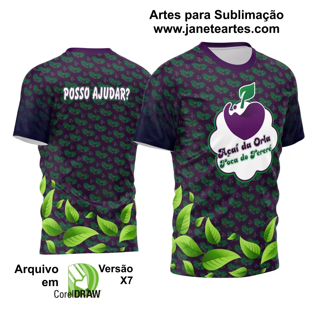 Arte Estampa Camisa Profissão - Açaí