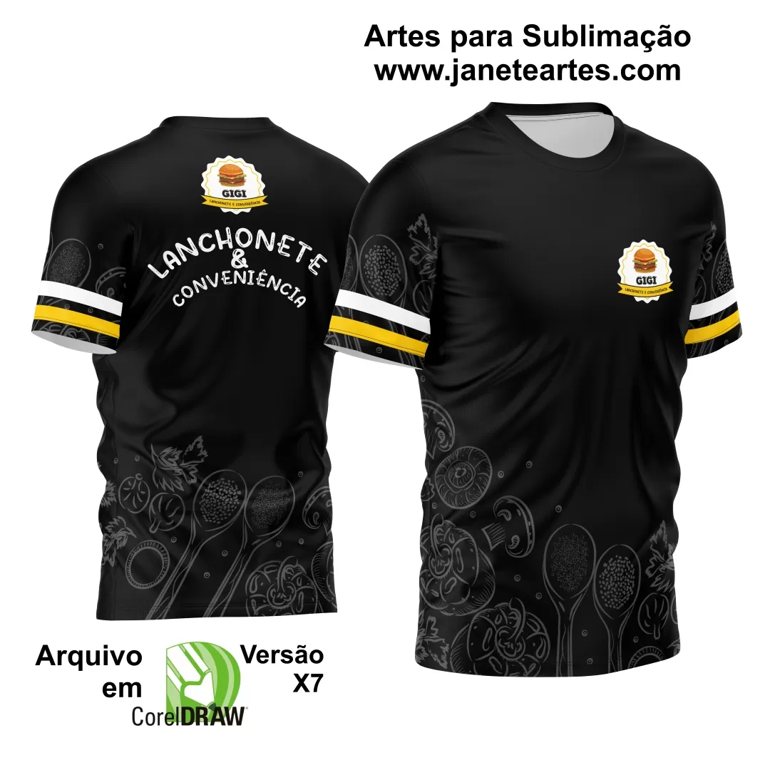 Arte Estampa Camisa Profissão - Lanchonete