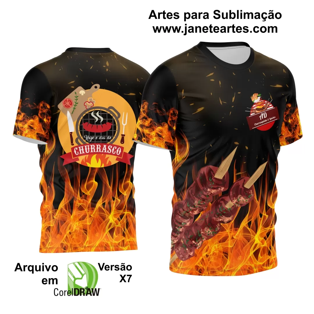 Arte Estampa Camisa Profissão - Lanchonete Churrascaria