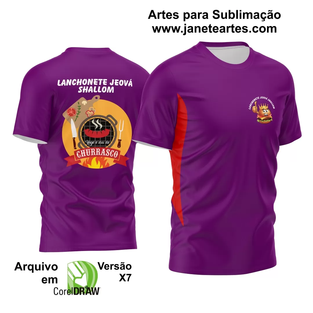 Arte Estampa Camisa Profissão - Lanchonete Churrascaria