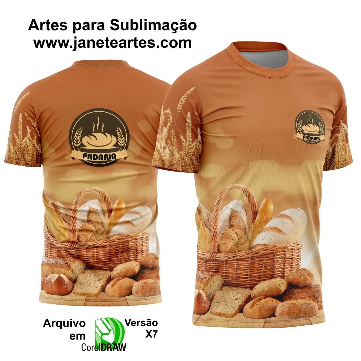 Arte Estampa Camisa Profissão - Padaria