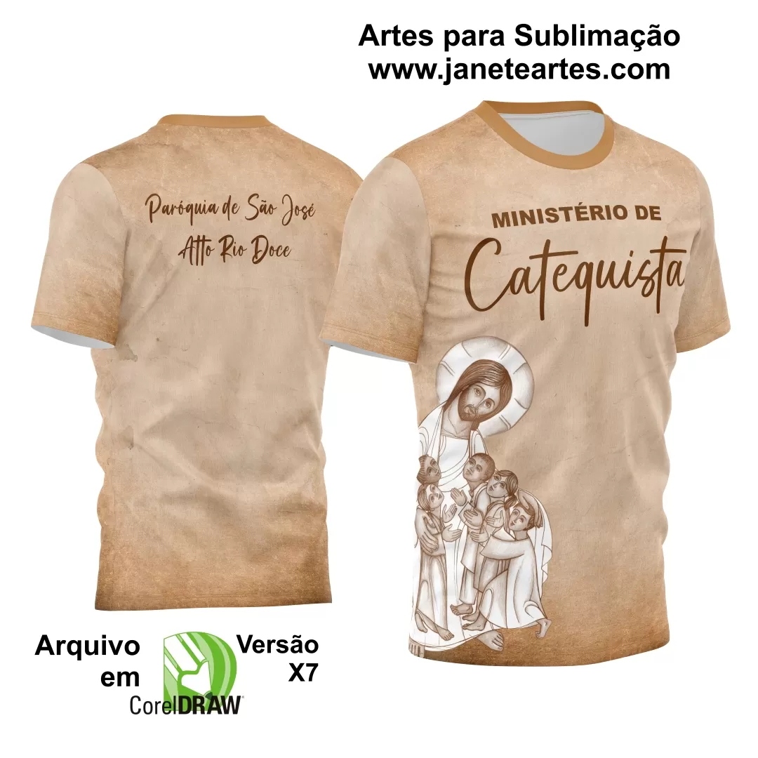 Arte Estampa Camisa Religião 2024 - Ministério de Catequista 2024