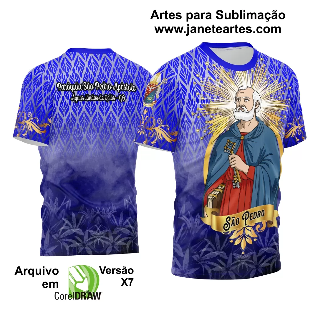 Arte Estampa Camisa Religião 2024 - São Pedro