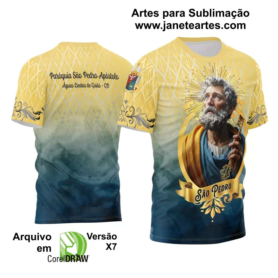 Arte Estampa Camisa Religião 2024 - São Pedro