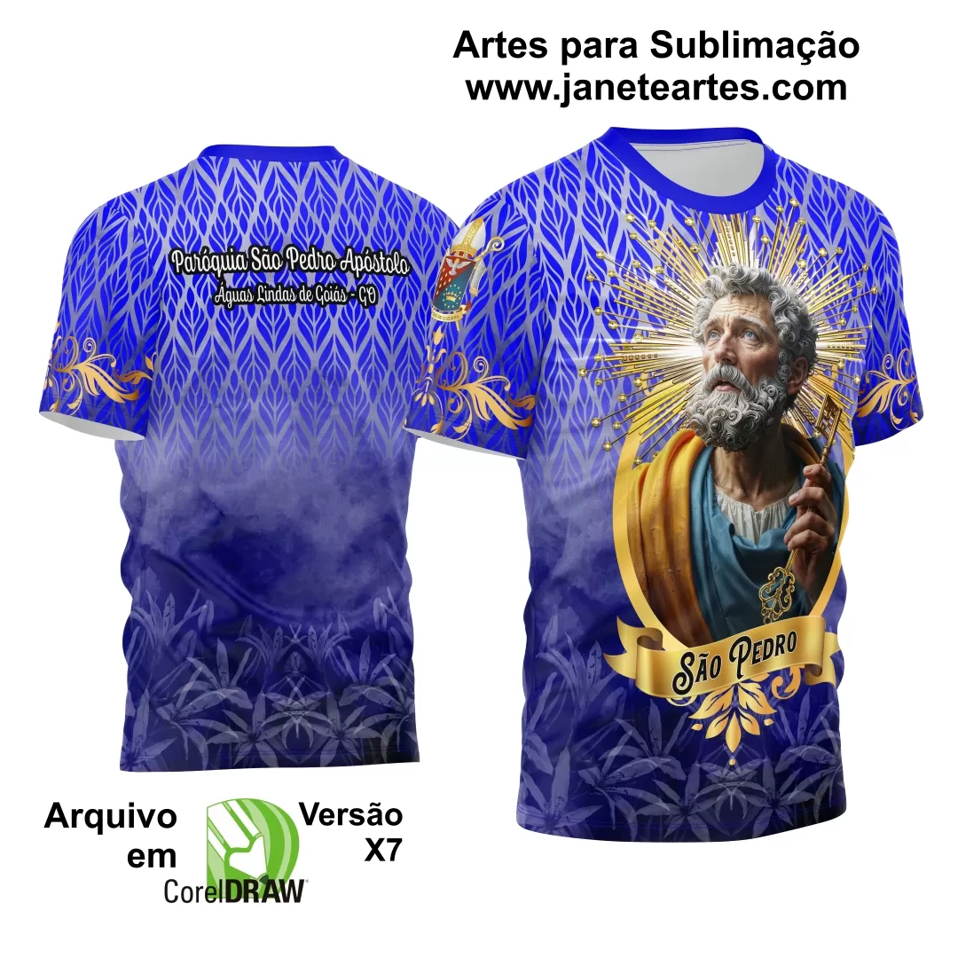 Arte Estampa Camisa Religião 2024 - São Pedro