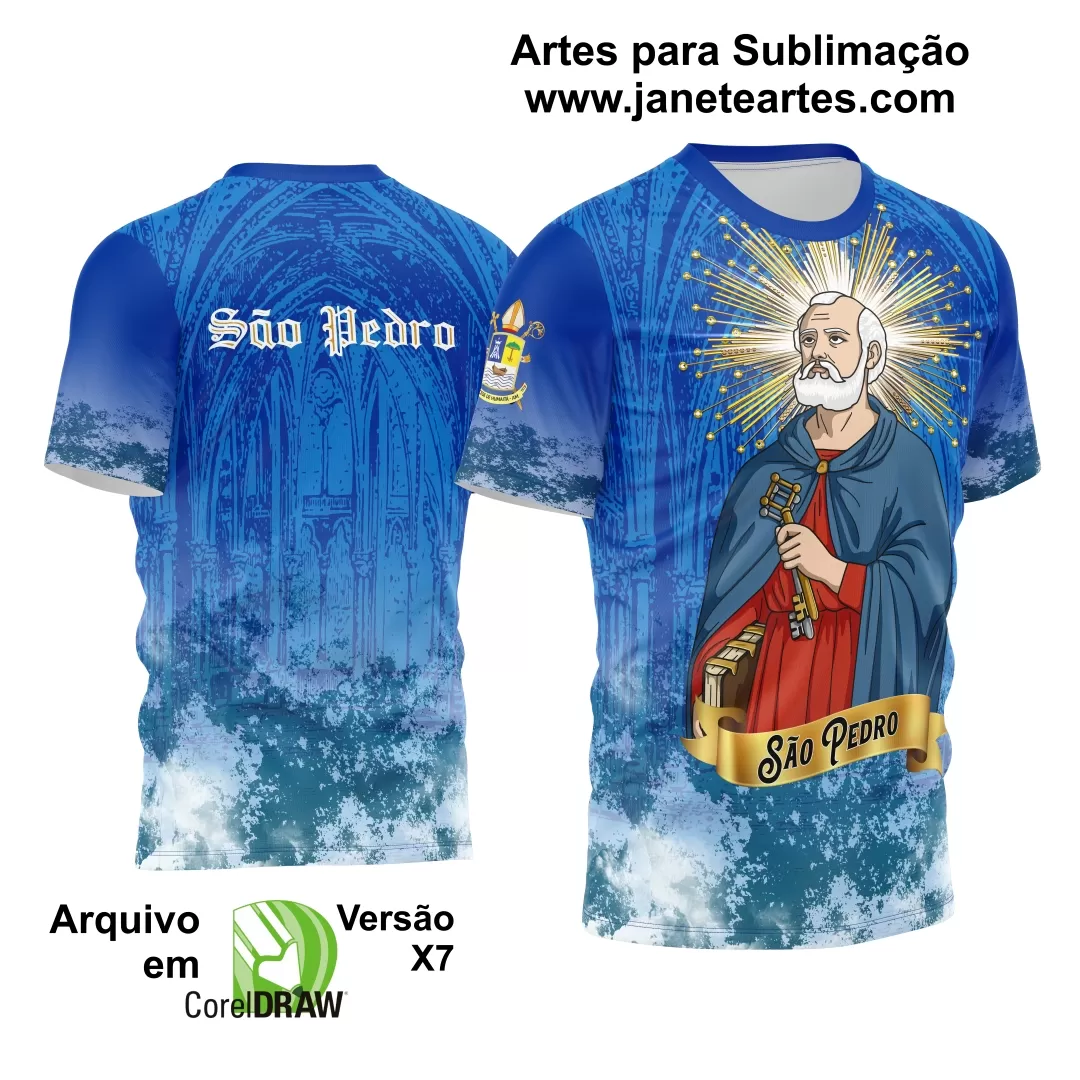 Arte Estampa Camisa Religião 2024 - São Pedro