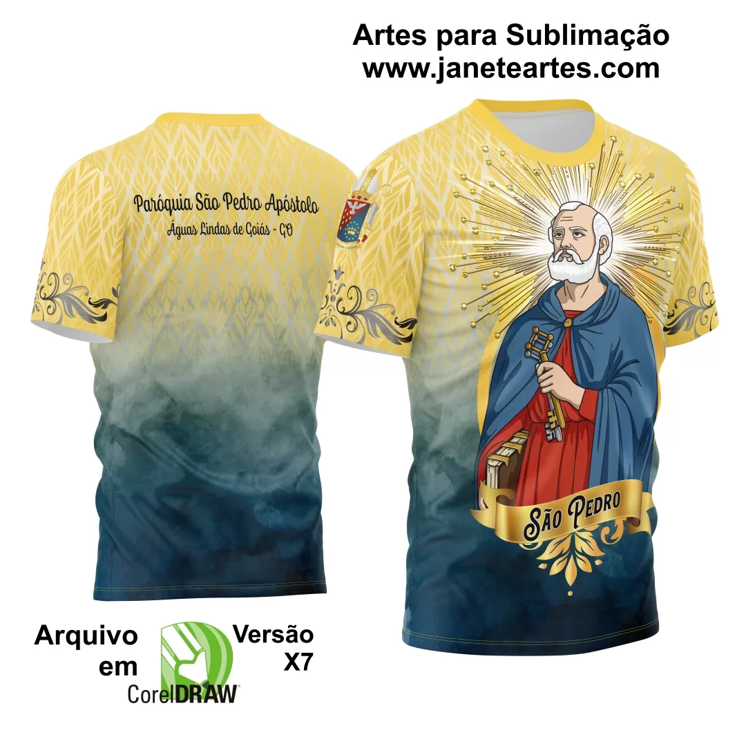 Arte Estampa Camisa Religião 2024 - São Pedro