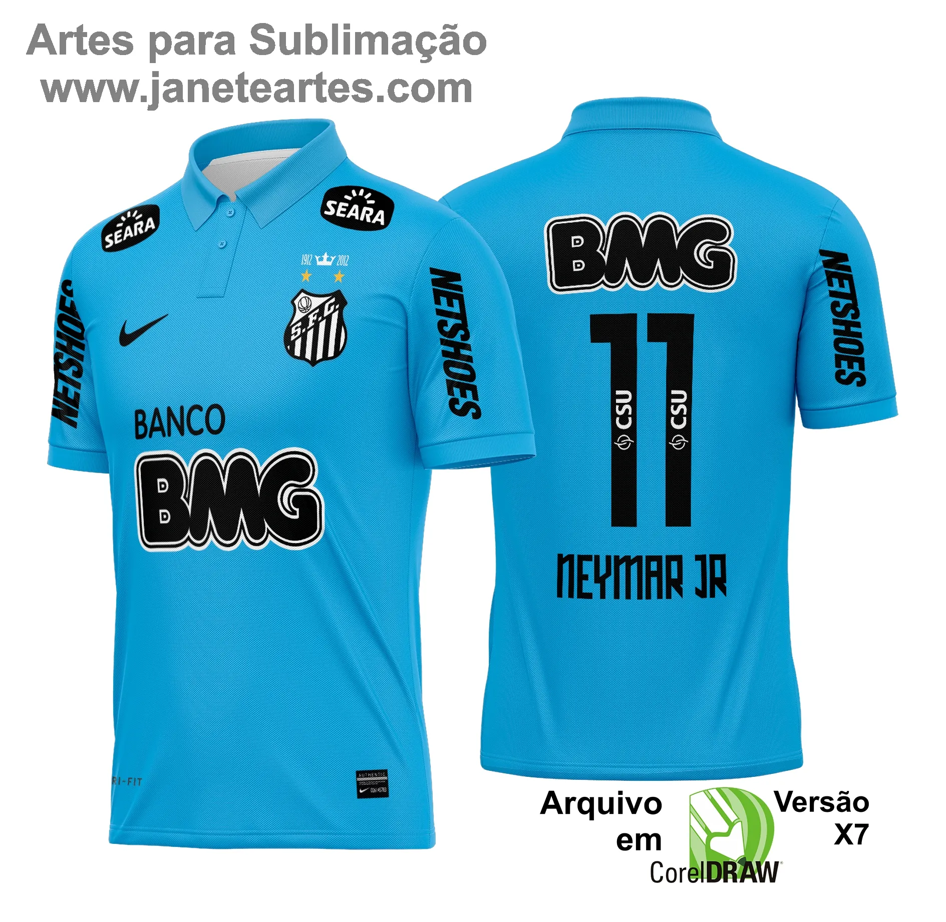 Arte Vetor Camisa Santos Terceira 2012 - 2013