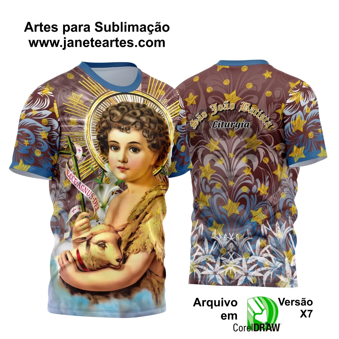 Arte Camisa Estampa Religião 2024 - São João Batista