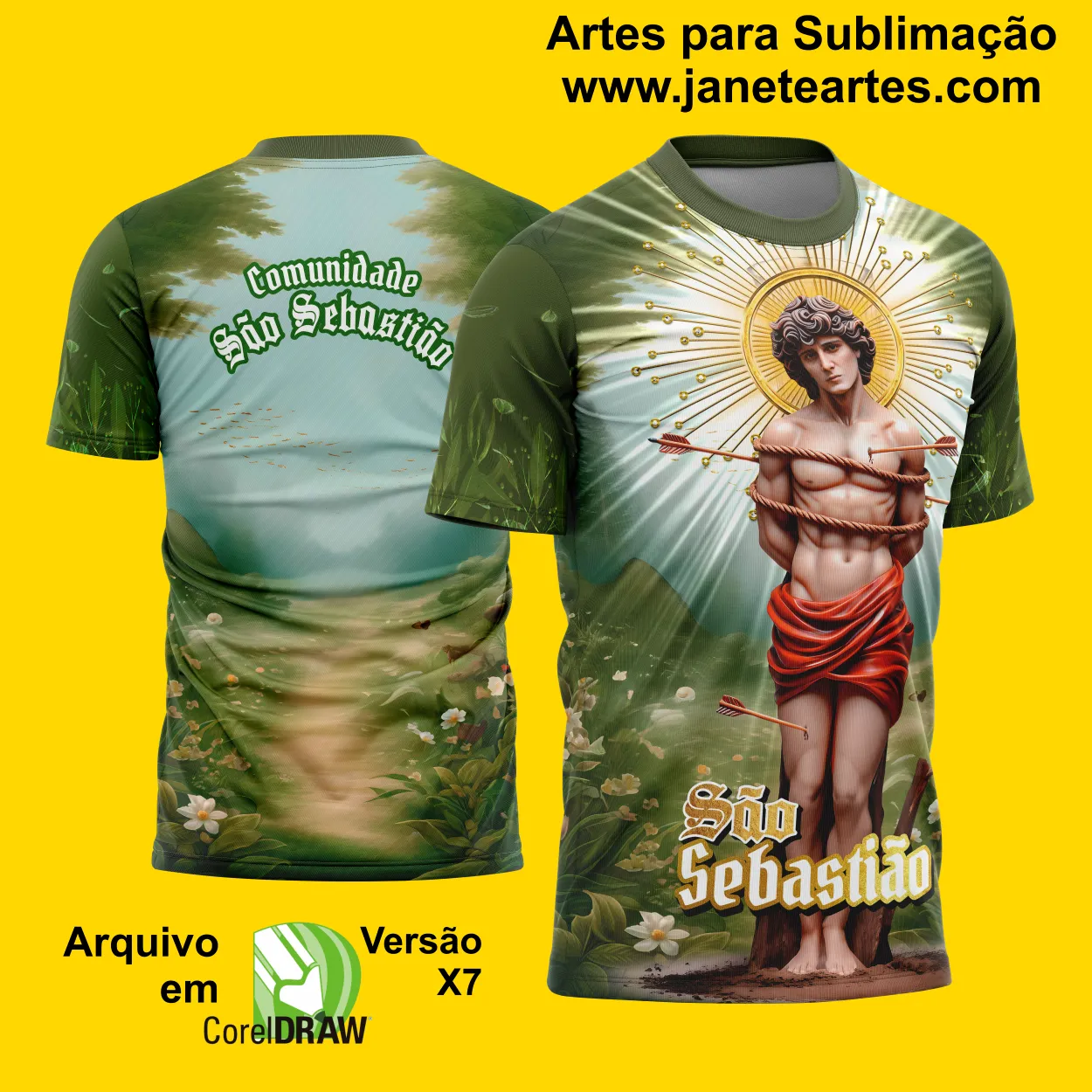 Arte Estampa Camisa São Sebastião 2025 Modelo 15