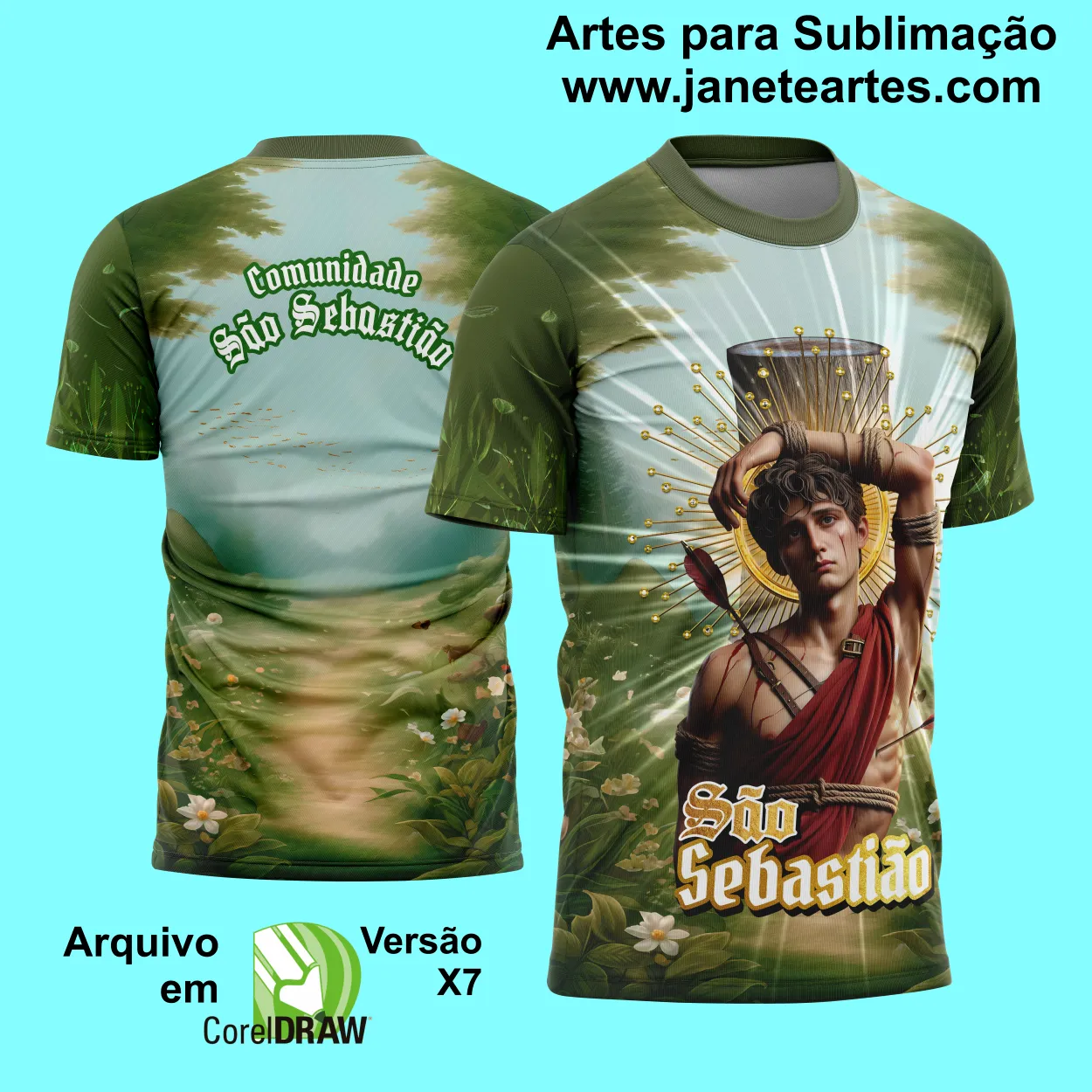 Arte Estampa Camisa São Sebastião 2025 Modelo 16